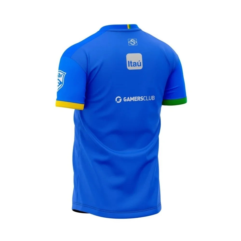 Jersey Uniforme MIBR Esports  Manto Azul e Dourado 2023   Customizable ID 3D printing
